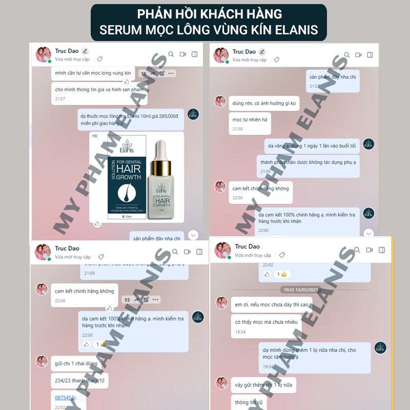 phản hồi thuốc mọc lông vùng kín